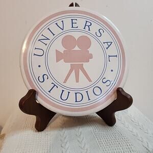 Universal Studios Trivet Wall Hanging 1990s Vtg Pink And Blue 6" Cork Back